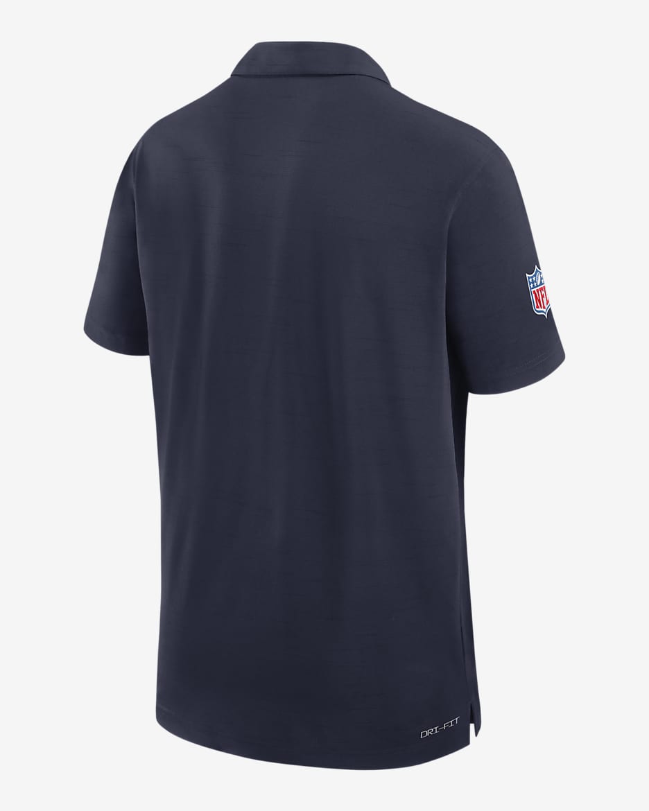 New England Patriots Sideline Nike Men s Dri Fit NFL Polo in Blue Size 3XL 02F841S8K 5DL